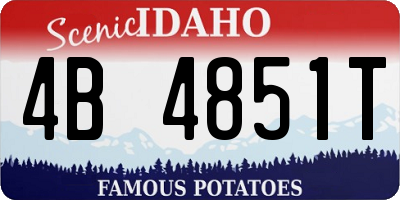 ID license plate 4B4851T
