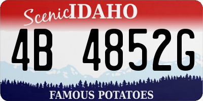 ID license plate 4B4852G