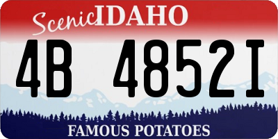 ID license plate 4B4852I