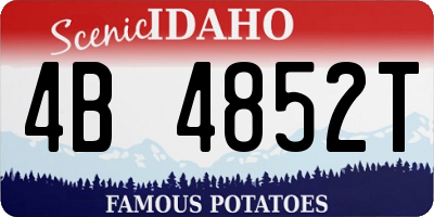 ID license plate 4B4852T