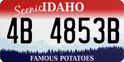 ID license plate 4B4853B
