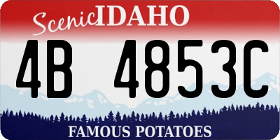 ID license plate 4B4853C