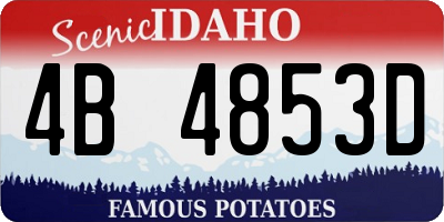 ID license plate 4B4853D