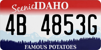 ID license plate 4B4853G