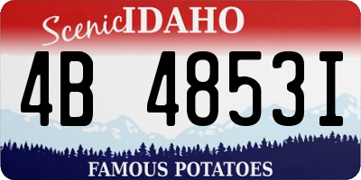 ID license plate 4B4853I