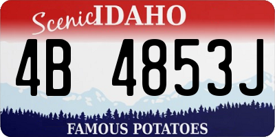 ID license plate 4B4853J