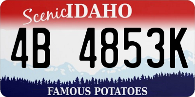 ID license plate 4B4853K