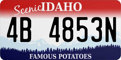 ID license plate 4B4853N