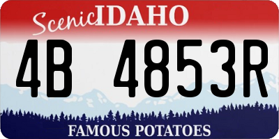 ID license plate 4B4853R