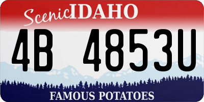 ID license plate 4B4853U