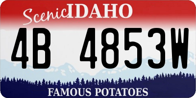 ID license plate 4B4853W