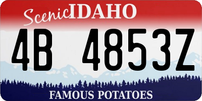 ID license plate 4B4853Z
