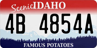 ID license plate 4B4854A