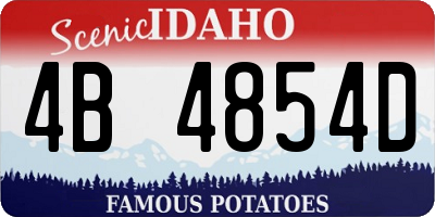 ID license plate 4B4854D