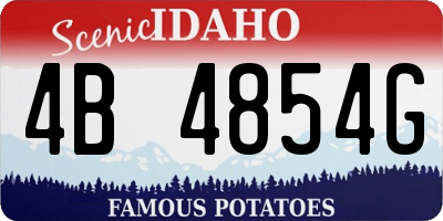 ID license plate 4B4854G