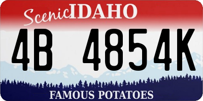 ID license plate 4B4854K