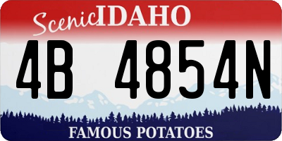 ID license plate 4B4854N