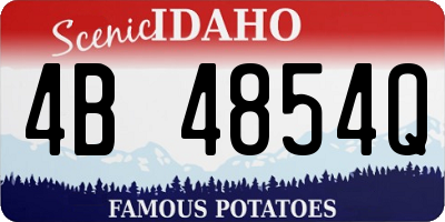 ID license plate 4B4854Q