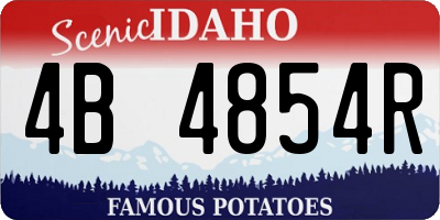 ID license plate 4B4854R