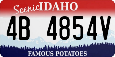 ID license plate 4B4854V