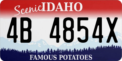 ID license plate 4B4854X