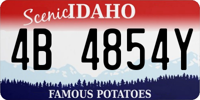 ID license plate 4B4854Y