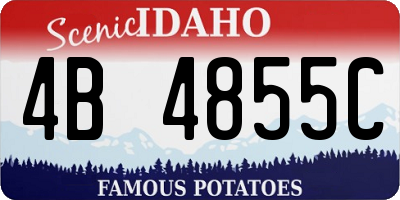 ID license plate 4B4855C