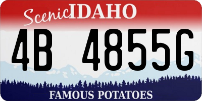 ID license plate 4B4855G