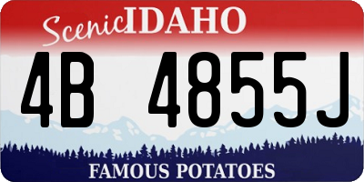 ID license plate 4B4855J