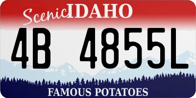 ID license plate 4B4855L