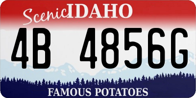 ID license plate 4B4856G