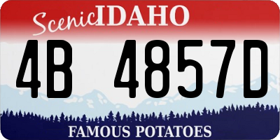 ID license plate 4B4857D