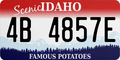 ID license plate 4B4857E