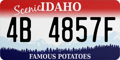 ID license plate 4B4857F