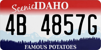 ID license plate 4B4857G