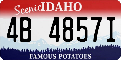 ID license plate 4B4857I