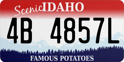 ID license plate 4B4857L