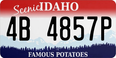 ID license plate 4B4857P