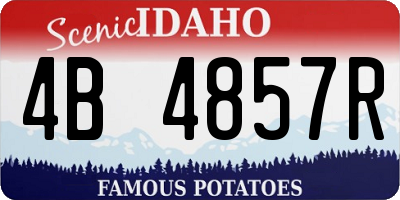 ID license plate 4B4857R