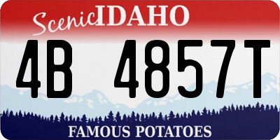 ID license plate 4B4857T