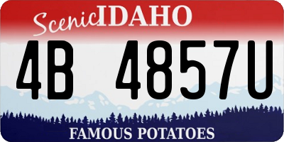 ID license plate 4B4857U