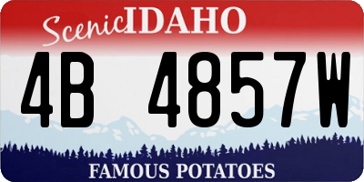 ID license plate 4B4857W