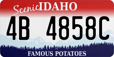 ID license plate 4B4858C