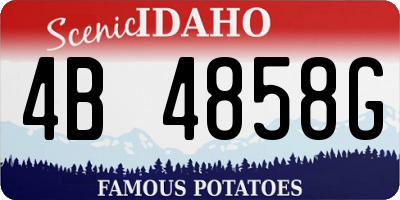 ID license plate 4B4858G