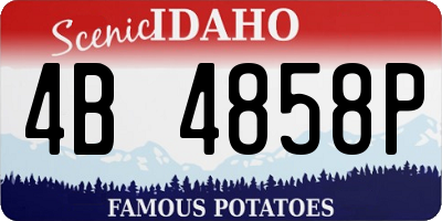 ID license plate 4B4858P