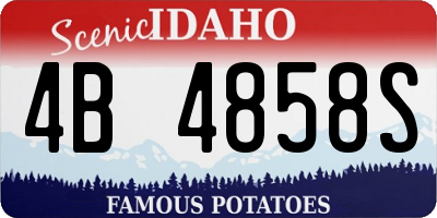 ID license plate 4B4858S
