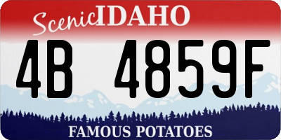 ID license plate 4B4859F