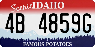 ID license plate 4B4859G