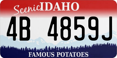 ID license plate 4B4859J