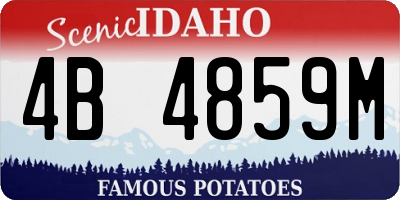 ID license plate 4B4859M